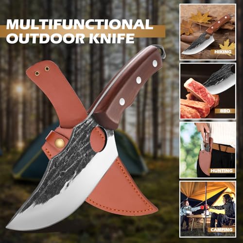 ACE Knife Japan Upgraded Viking Knives for Meat - Effortlessly Slice, Dice, and Chop Meats
| Hand Forged Butcher Knives