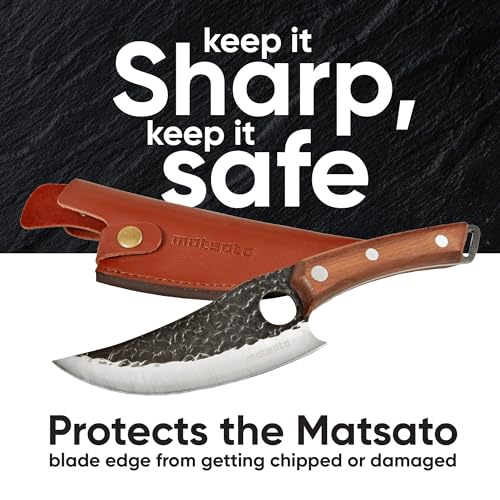 Premium Matsato Leather Sheath for Original Japanese Chef Knife - Kitchen Knife Holder for Professional Chefs
| Matsato