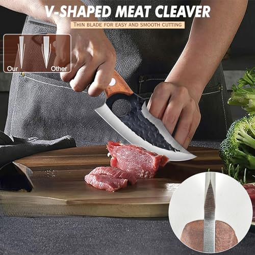 Handmade Siberian Viking Boning Knife for Meat Cutting 2 Pack
| Full Tang High Carbon Clad Steel Boning Knife for Home