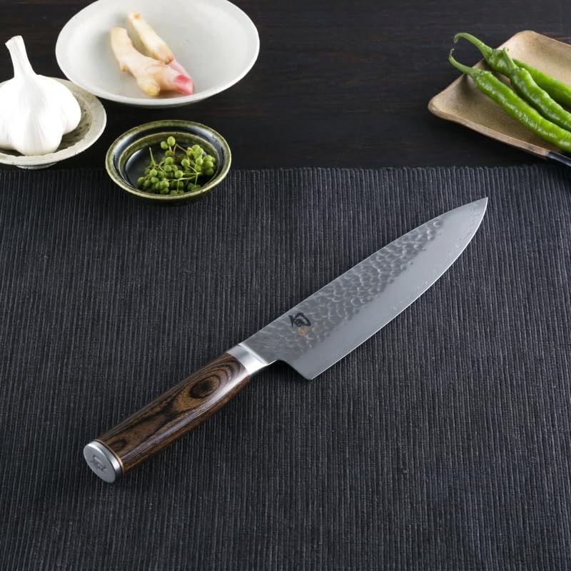 Shun Premier 8" Chef's Knife, Handcrafted Japanese Kitchen Knife for Professional and Home Chefs
| VG-MAX Core with Dam