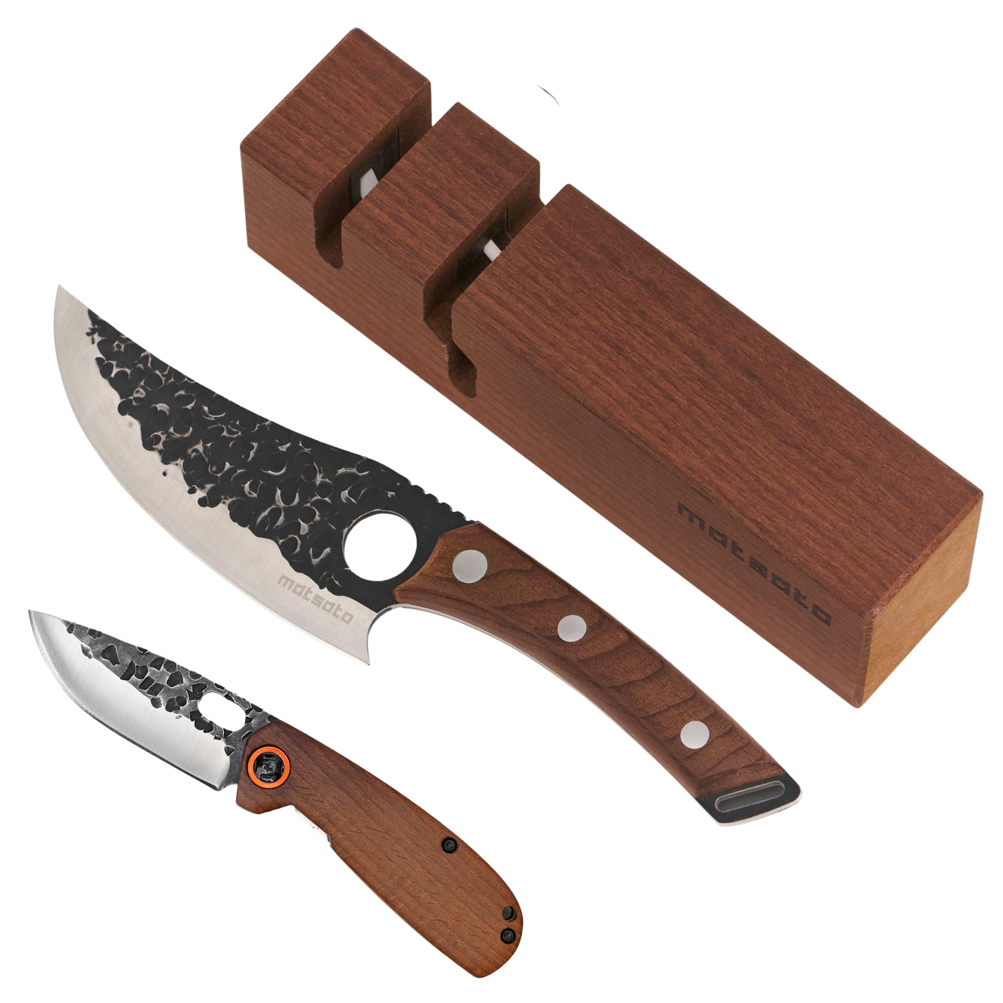 Matsato Chef Knife 5.8 Inch Pocket Folding Knife & Knives Sharpener Japanese Steel Kitchen Knives For Men & Women Scisso