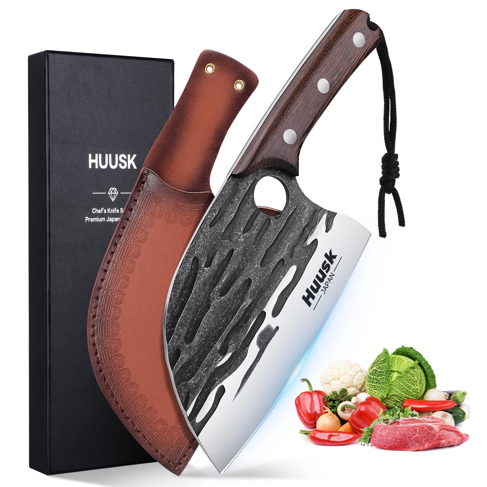 Huusk Upgraded Serbian Chef Knife for Meat Cutting
Huusk Japanese Meat Cleaver Knife for Home Cooking
Huusk Forged Butch